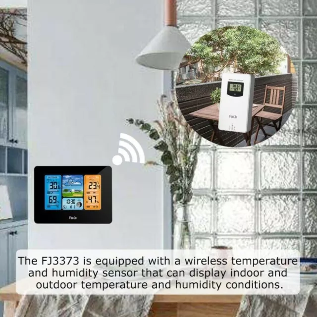 Wireless Weather Station Clock Indoor&Outdoor Digital Thermometer Temperature UK 3