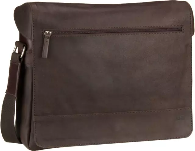 Jost Narvik L brown braun Neu 199,-€ 15" Laptop Schultertasche Leder Tasche