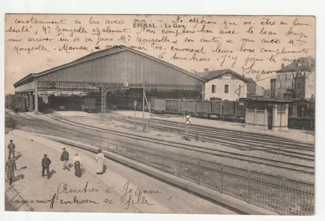 EPINAL - Vosges - CPA 88 - la Gare - vue - Train