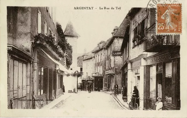 CPA - Argentat - La Rue du Teil