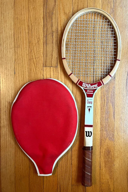Raquette De Tennis Vintage Wilson Jimmy Connors Champ 4 3/8 - Modèle Collector, Présentoir, Neuf Avec Défauts Mineurs