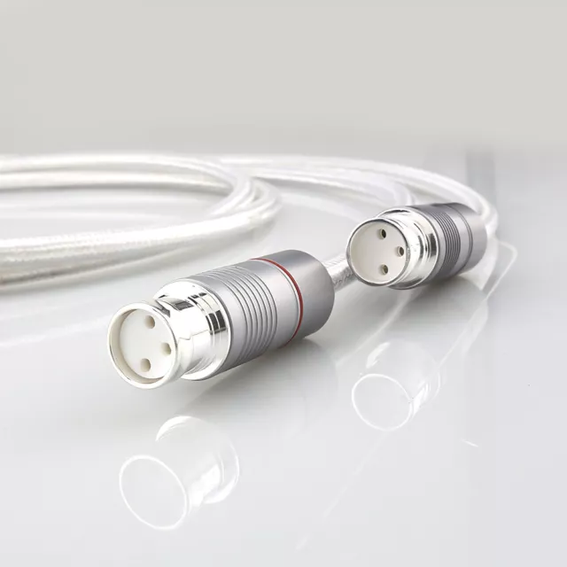 paar Audiocrast Pure Silver Sterling Silber Draht HIFI Audio XLR Balanced Kabel 3