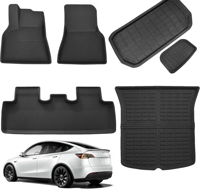 TESLA MODEL Y Floor Mats 20212024 Complete Set, Waterproof, Heavy Duty
