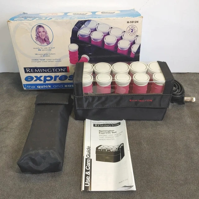 Remington Express Set 10 Instant Heated Rollers Curlers Travel Dual Voltage