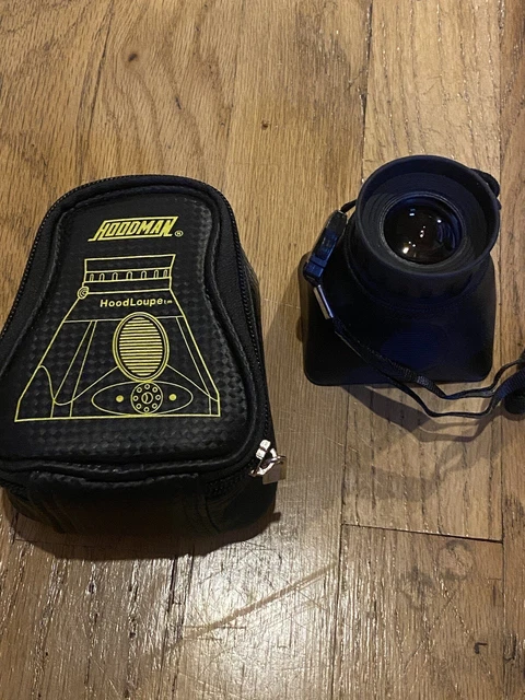 Lupa visor de cámara Hoodman HoodLoupe pantalla solar LCD de 2,25 pulgadas con estuche