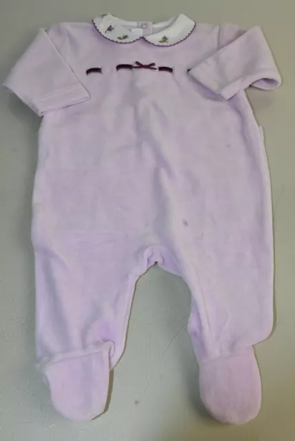 NEUF Dior Bébé VELOUR Bébé Fille Housse Pieds Collier Violet 3 M FRANCE 2