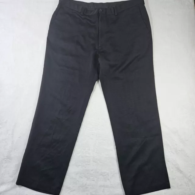 MEN PANTS CHINO W42 32L Black Solid 100% Polyester $9.64 - PicClick