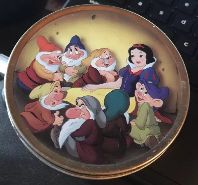 VTG Walt Disney Snow White And The Seven Dwarfs Tin Candy Container Germany