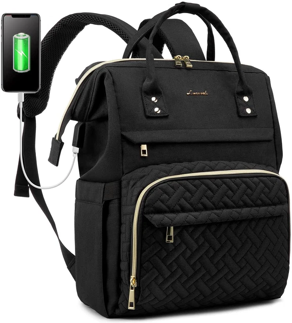 LOVEVOOK Laptop Backpack for Women, Quilted Fashion Business Computer Backpacks