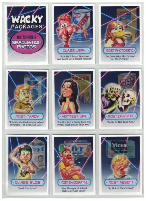 2020 Wacky Packages Old School Series 9 Complete Set Of 20 Graduation Photos