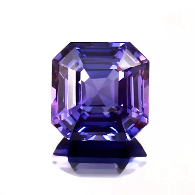 Natural Flawless Ceylon Purple Pink Sapphire Loose Asscher Gemstone Cut 10x10 MM