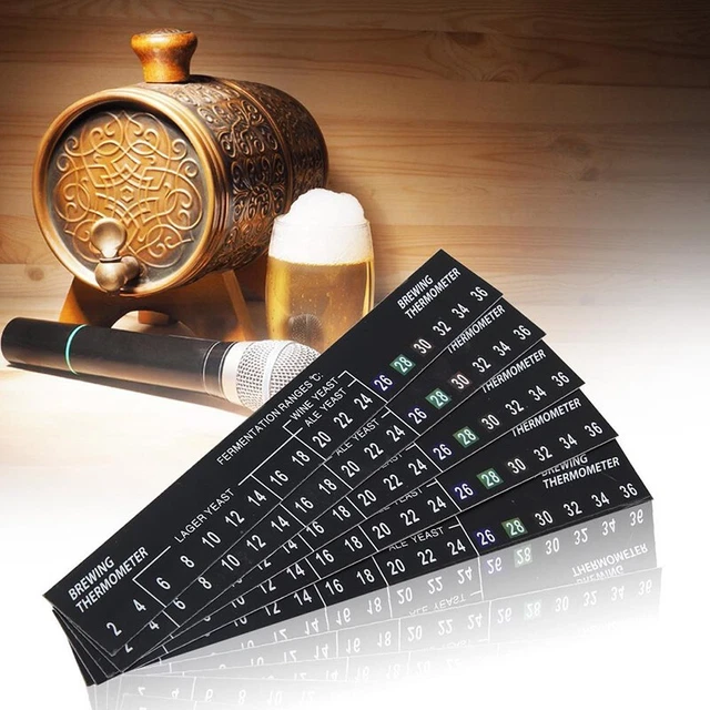 5 piezas/juego de pegatinas digitales de temperatura para elaboración casera cerveza vino termómetro LCD 149 mm