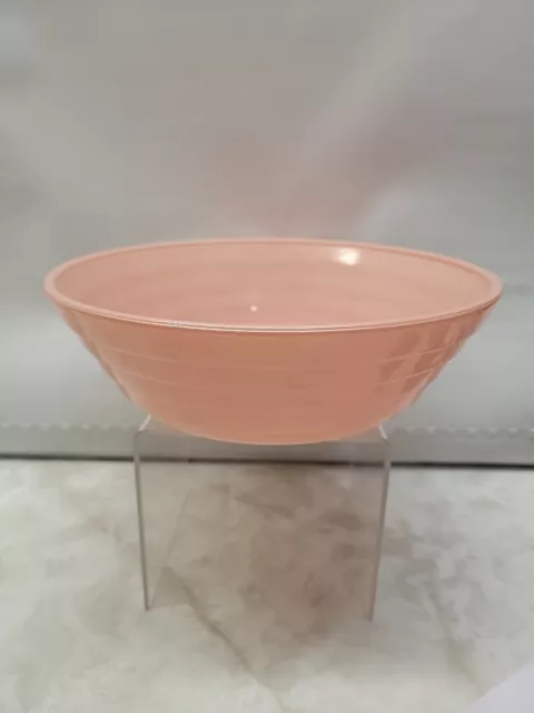 Vintage 1940s Hazel Atlas Modertone  Pink Platonite 8" Berry/Vegetable Bowl