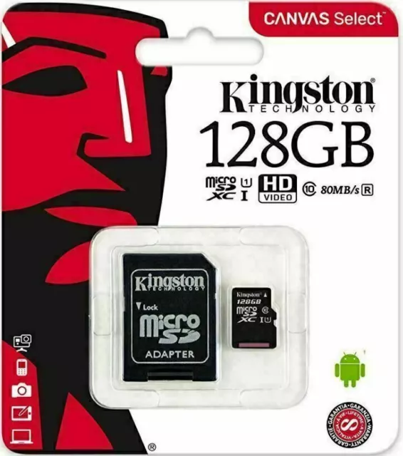 Micro SD Card Tf Flash Memoria U1 32 64 128GB per Telecamera Spia Penna Tasti