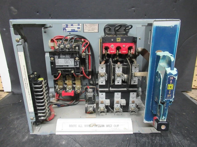 Square D Mcc Motor Control Starter 12" W/ Nema Size 1 8536Sco3 600 Vac 10 Hp