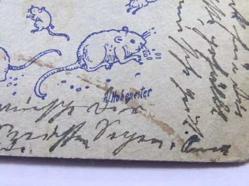 Künstlerkarte ALBERT HOHENESTER - Die Klagende Katze 1949 2