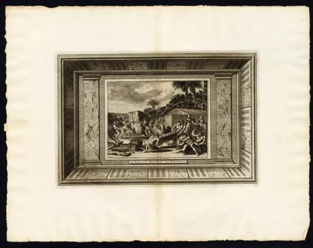 Rare Antique Print-MADAGASCAR-AFRICA-ROANDRIANS-FUNERAL-Van der Aa-1725