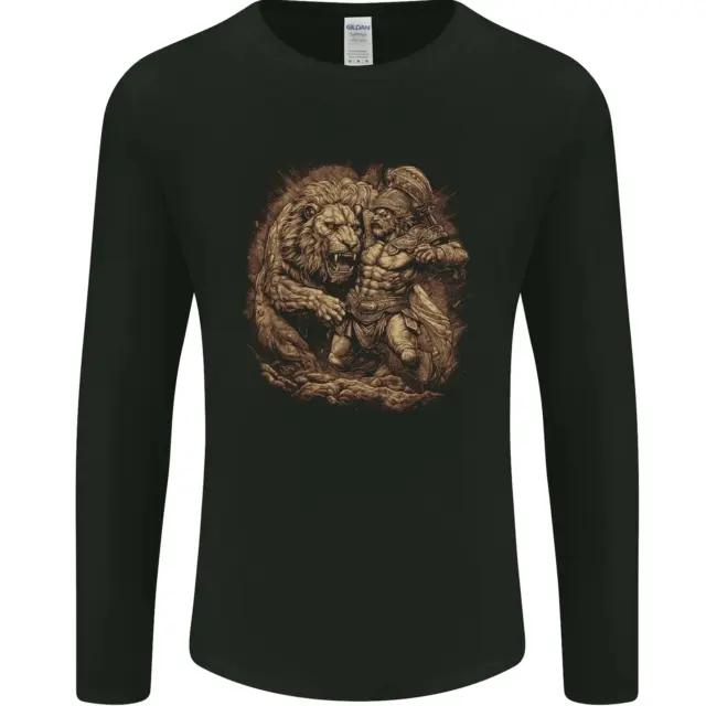 A Gladiateur Combat A Lion Warrior Gym Mma Hommes T-Shirt