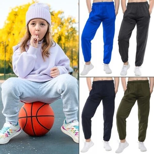 GARÇONS ENFANTS FILLE Uni Jogging Polaire Pantalon Décontracté SPORTS Bas  EUR 16,72 - PicClick FR