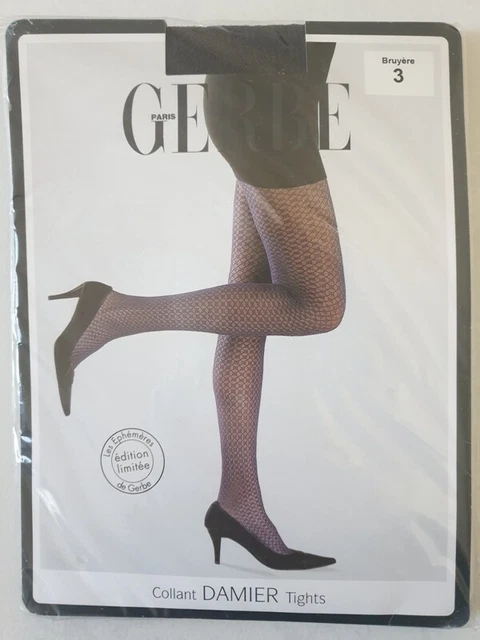 Collant Fantaisie Gerbe Taille 4 - Modèle 'Fascinant', Couleur Noire, Neuf étiqueté