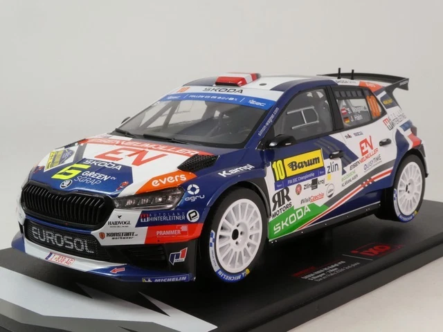 Škoda Fabia Rally2 Evo #4, Kopecký/Hloušek, Vítězové Barum Rally 2022 1 43 Ixo Models Ram936lq