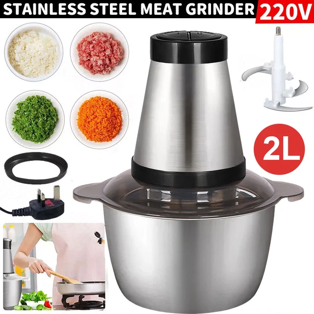 2L Meat Grinder Electric Mincer Mixer Home Blender Mini Food Chopper Processor