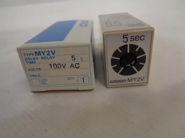 New Omron My2V Timer Time Delay Relay 0-5 Sec Ac100V