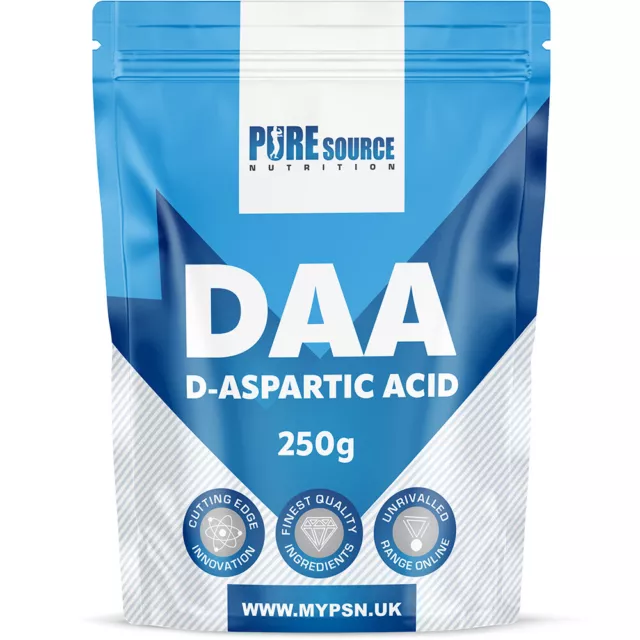 Pure D-Aspartic Acid Powder Natural DAA Testosterone Booster 250g/500g/1Kg Pouch