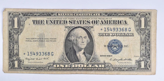 ERROR Replacement *Star* 1935-G $1 Silver Certificate Note - Tough *075