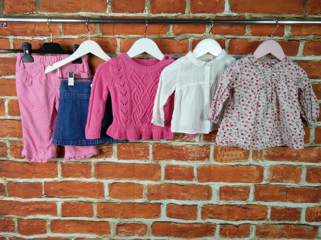 Baby Girls Bundle Age 6-9 Months Zara M&S Gap Trousers Skirt Jumper T-Shirt 74Cm
