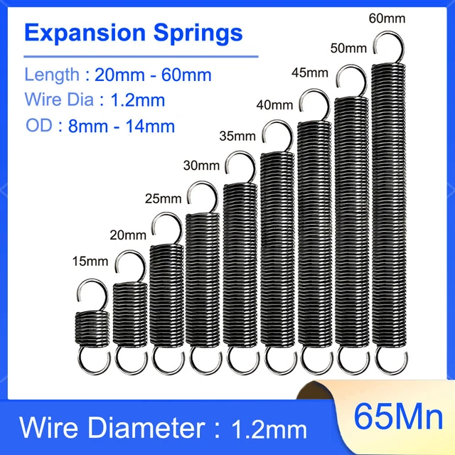 EXPANSION SPRINGS WIRE Diameter 1.2mm Tension Spring Expanding ...