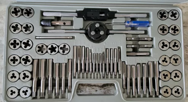 NEW 60-Pc Master Tap and Die Set with Accessories and Case.  SAE Inch and Metric