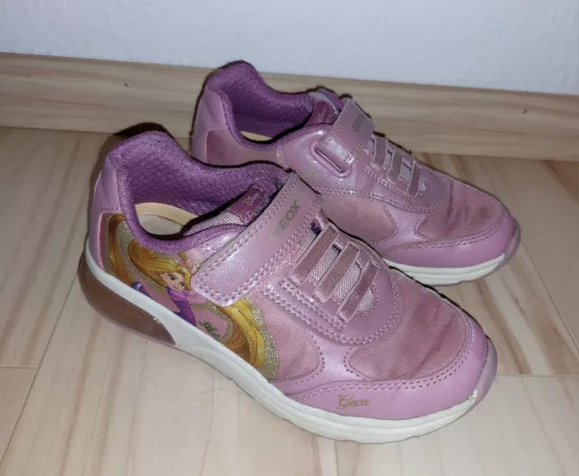 Geox Mädchen J Spaceclub Girl A Sneaker Gr. 31, rosa, Glitzer, Rapunzel Schuhe