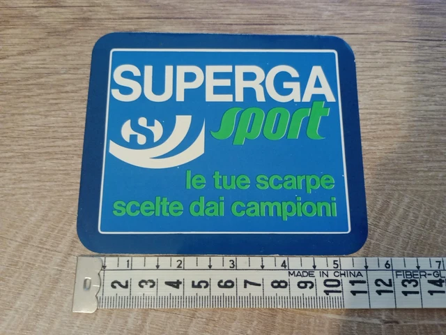 ADESIVO SUPERGA SPORT le tue scarpe scelte dai campioni 2 Sticker Promo