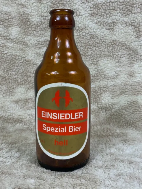 ***Vintage Einsieder Spezial Bier Beer Bottle Glass Brown Empty Barware BB02****