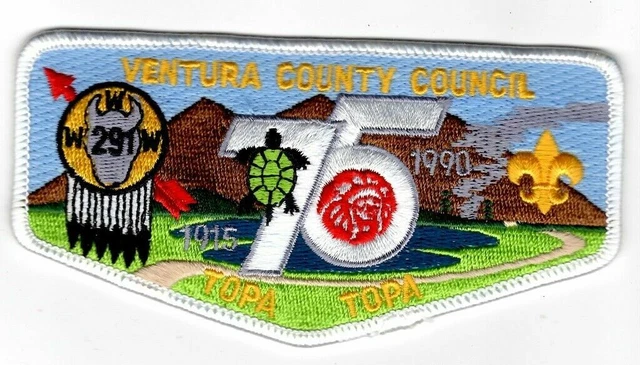 OA 291 Topa Topa 1915-1990 Flap WHT Bdr. Ventura County CA [MK193-12]