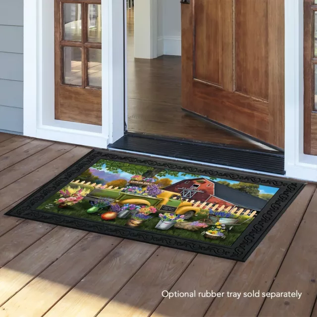 Flower Barn Spring Doormat Indoor Outdoor 18" x 30" Briarwood Lane 2