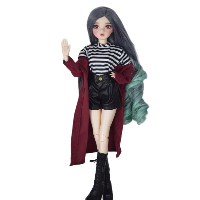 1/3 BJD Doll 24 inch Height Toy Joints Girl Body + Full Set Outfits Free Makeup 2