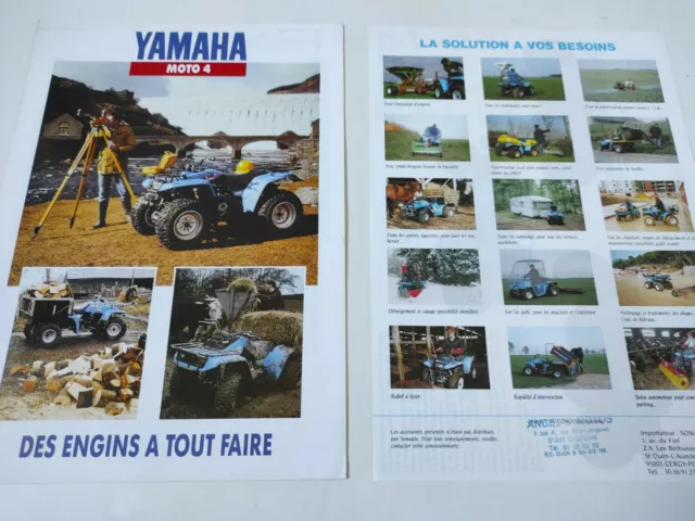 Yamaha Gamme Quads 1996 Prospectus Catalogue Brochure Motos