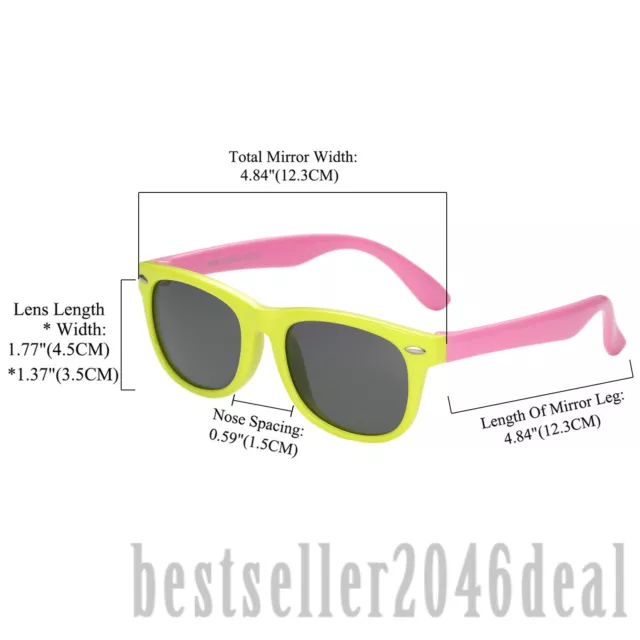KIDS GIRLS CHILDREN Polarized Sunglasses UV400 Anti Glare Candy Color ...