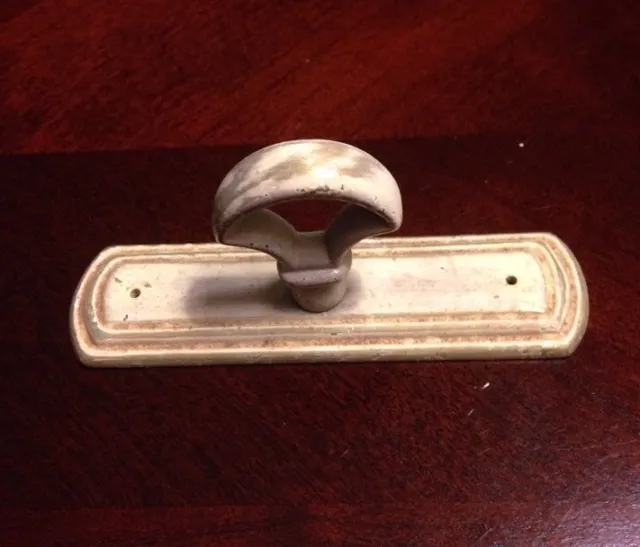 Furniture Cabinet Brass Door Knob With Backplate Off White Shabby Chic