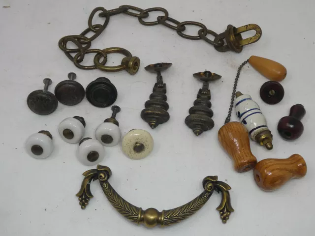 Wholesale Mixed Lot Vintage Brass & Ceramic Hardware Handles