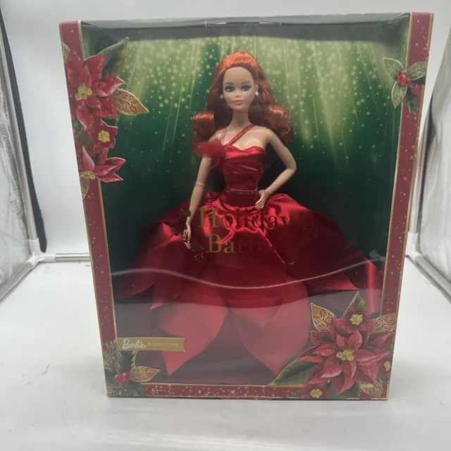 Barbie 2022 Holiday Doll Signature Walmart Exclusive Red Hair  Mattel NIB NRFB