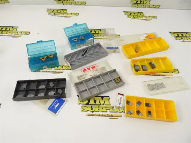 24 New Assorted Carbide Indexable Inserts Kennametal Vardex Iscar Rtw