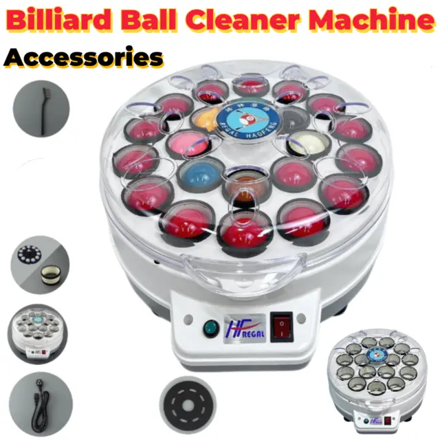 Billiards Cleaning Machine Snooker Pool Ball Cleaner Balls Cleaning Polisher