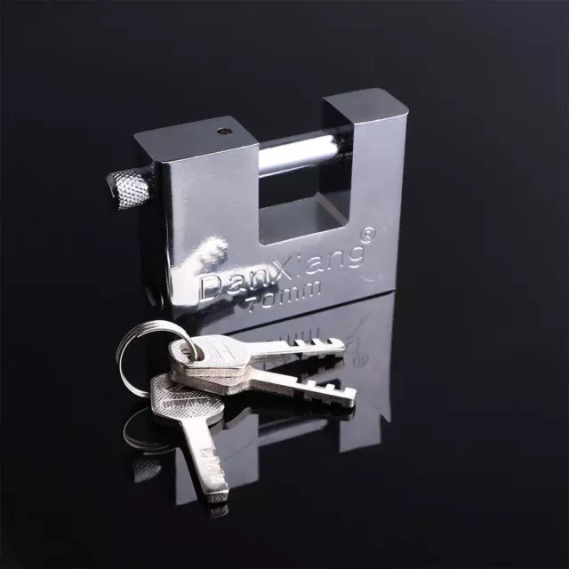 50~70mm Heavy Duty Anti-Rust Shutter Padlock High Security Shackle Lock 3 Keys.