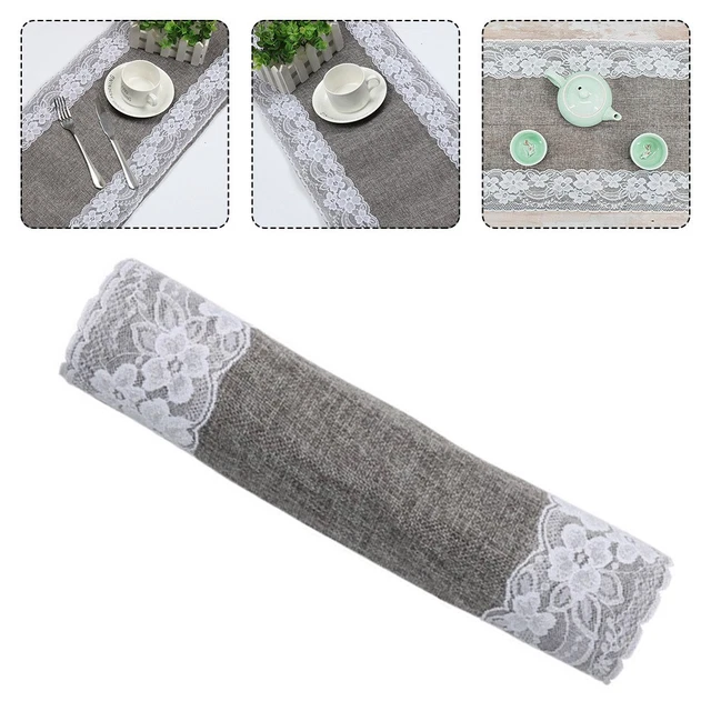 Corredor de mesa corredor de mesa boda con encaje 30x275 cm decoración totalmente nuevo exquisito