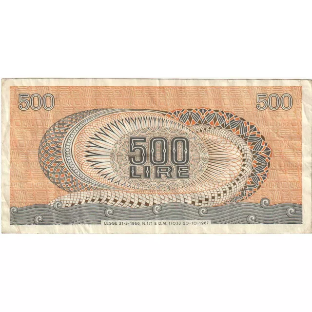[#393174] Banknote, Italy, 500 Lire, 1967, 1976-12-20, KM:93a, UNC(60-62) 2