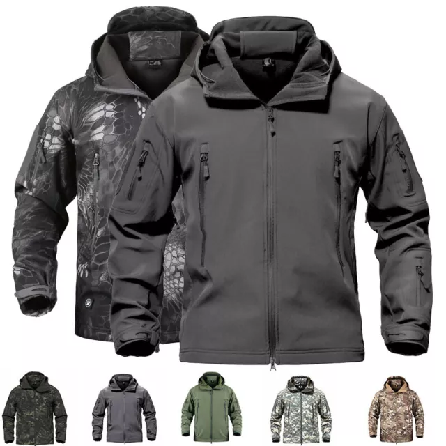Waterproof Tactical Soft Shell Mens Jacket Coat Army Military Jacket Windbreaker