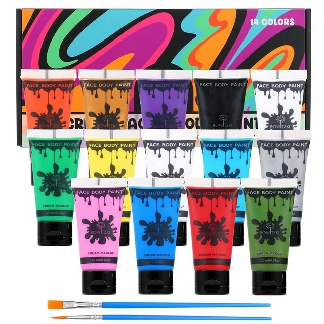 BOWITZKI 1 COLORS Face Body Paint Set Kids and Adults Water Based Face ...